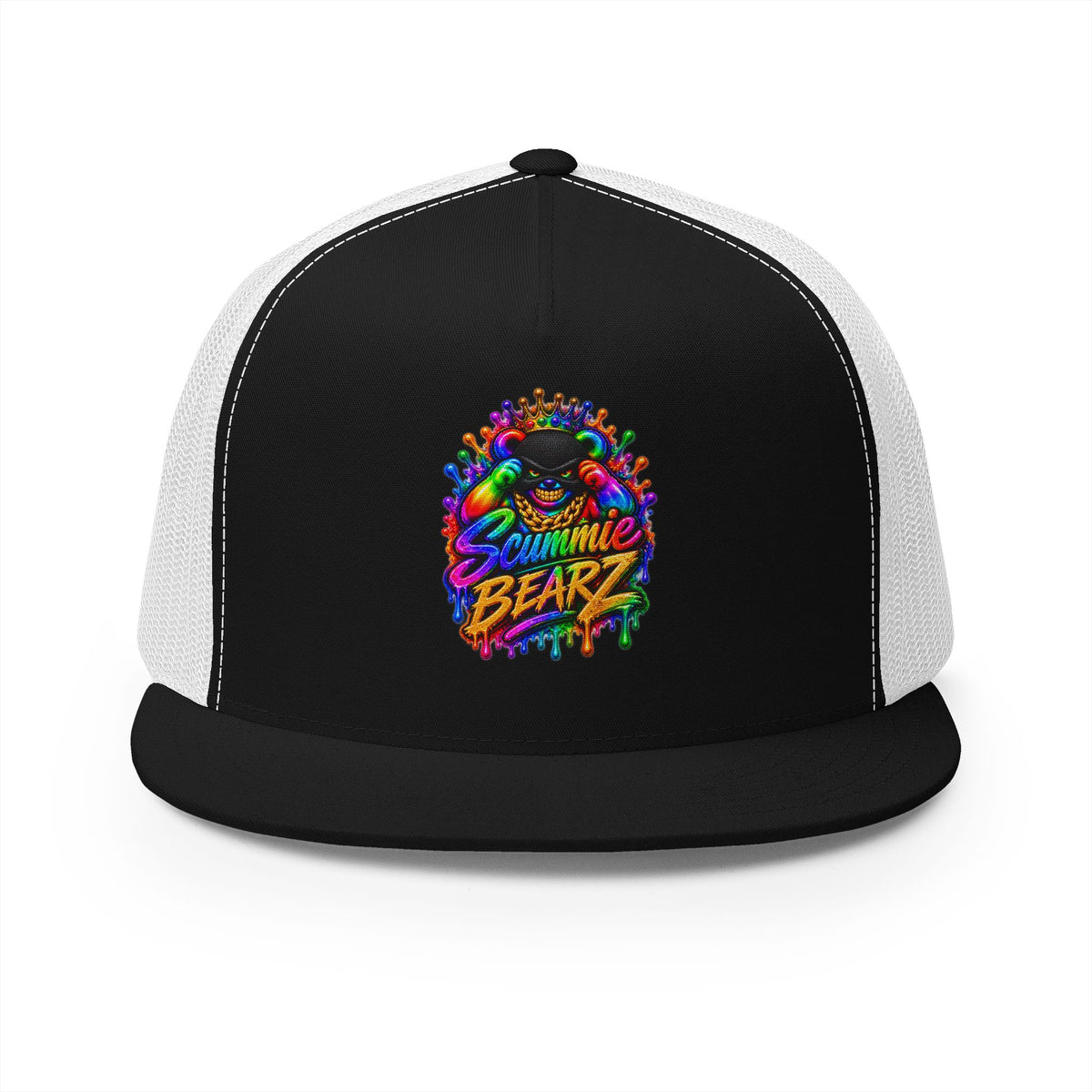 5 Panel Trucker Cap-RAINBOW MASK LOGO-SCUMMIEBEARZ™