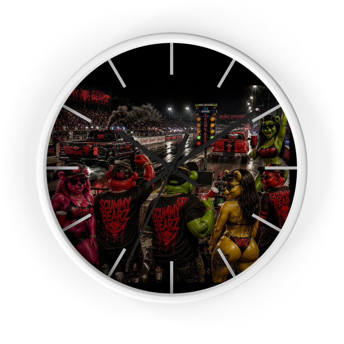 Wall Clock-Dirty white boy-SCUMMIEBEARZ™️