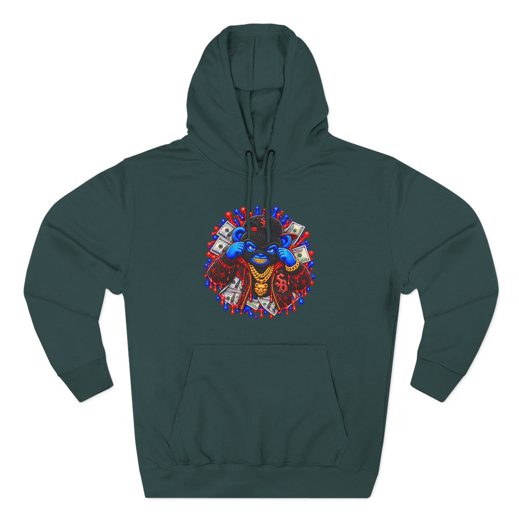 Three-Panel Fleece Hoodie-GET SERVED-SCUMMIEBEARZ™️
