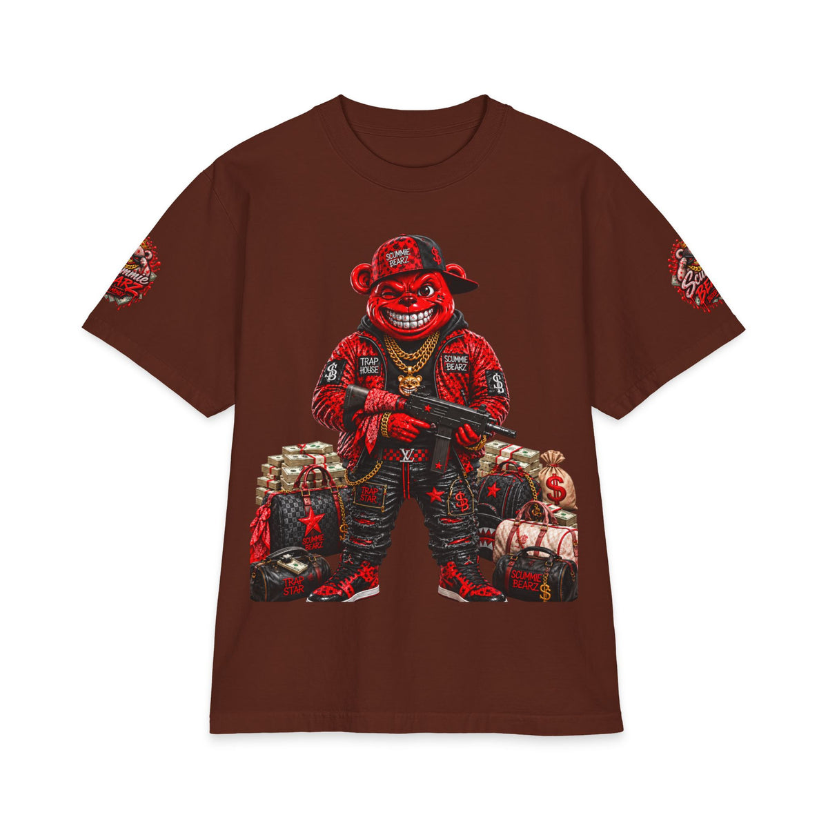 Red Draco | SCUMMIEBEARZ™ Shaka Wear Heavyweight Tee