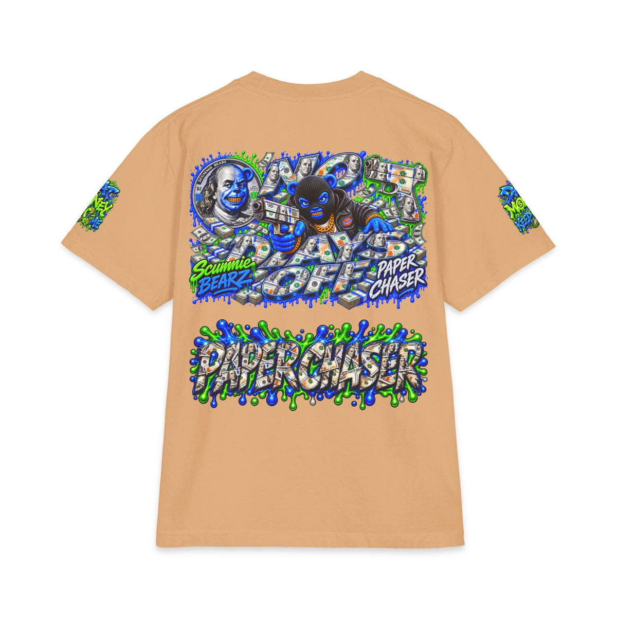 No Days Off Green Remix | SCUMMIEBEARZ™ Shaka Wear Heavyweight Tee