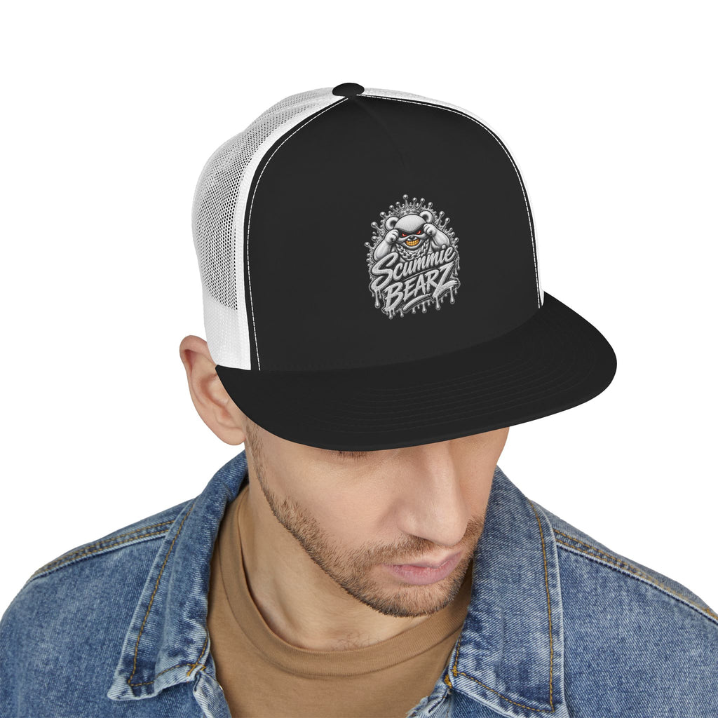 5 Panel Trucker Cap-SILVER MASK LOGO-SCUMMIEBEARZ™