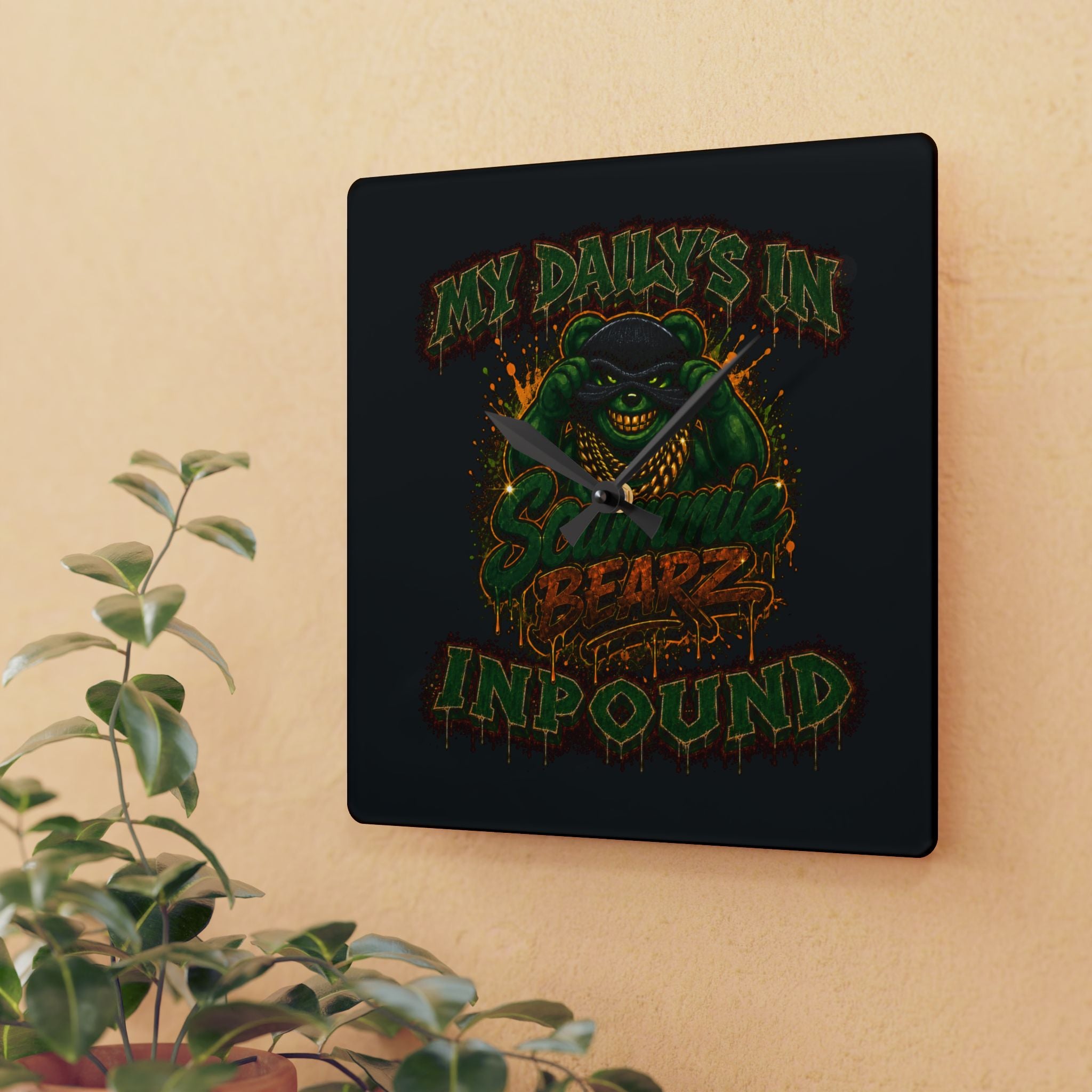 Acrylic Wall Clock-My Daily’s in Impound