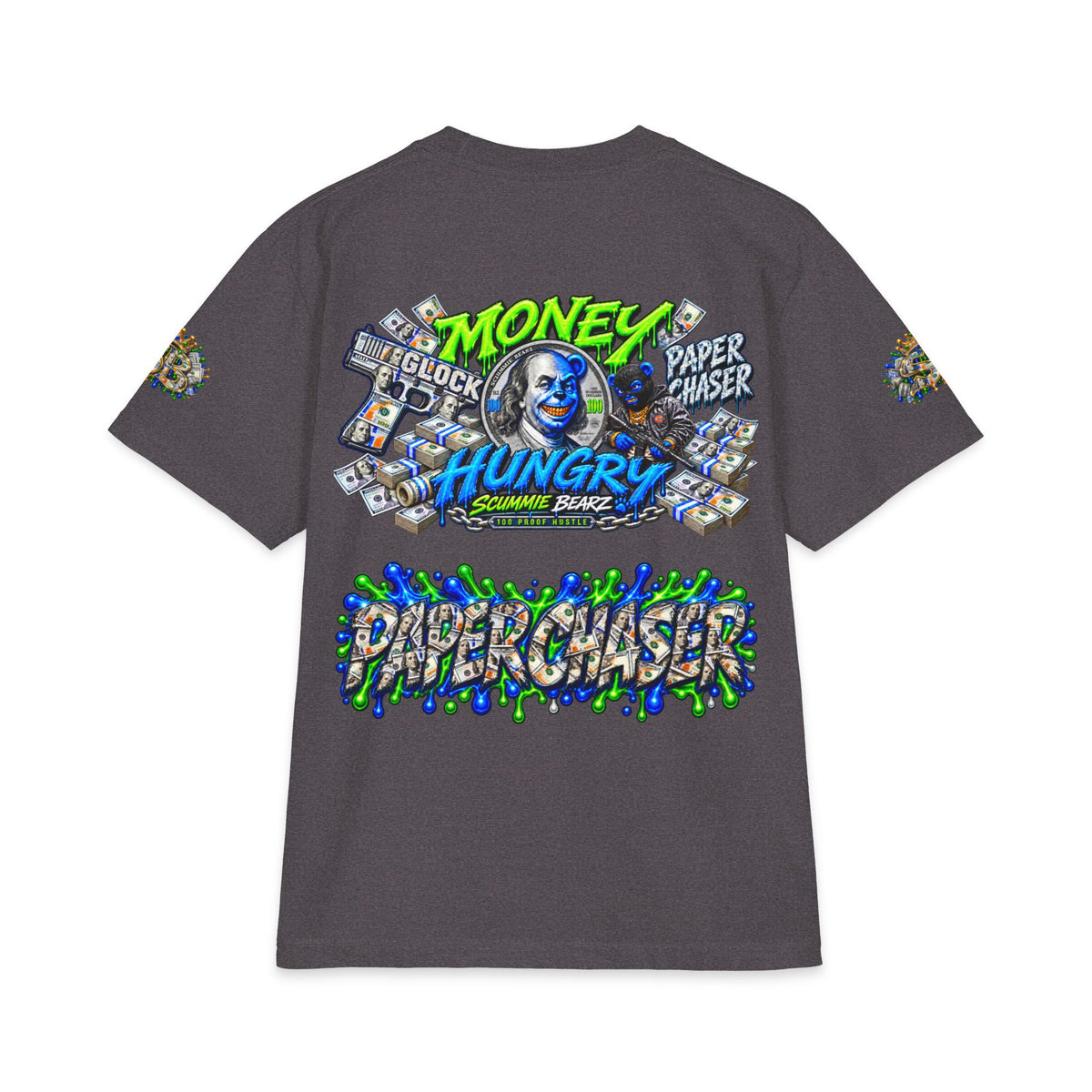 Money, Hungry Green Remix | SCUMMIEBEARZ™ Shaka Wear Heavyweight Tee