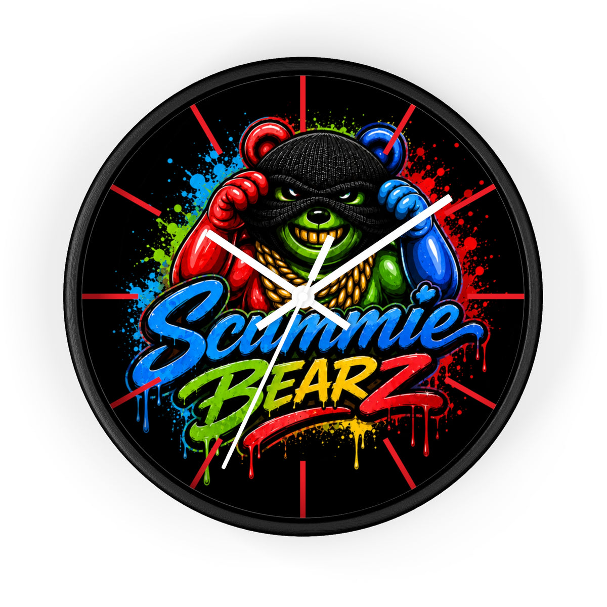 Wall Clock-RAINBOW MASK LOGO-SCUMMIEBEARZ™️