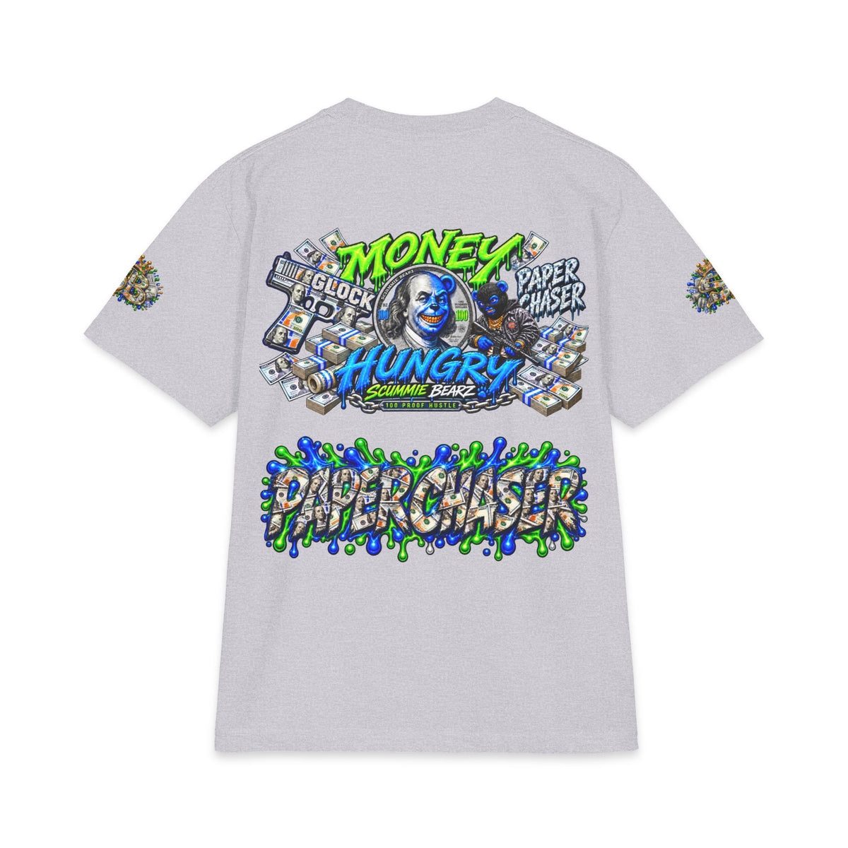 Money, Hungry Green Remix | SCUMMIEBEARZ™ Shaka Wear Heavyweight Tee