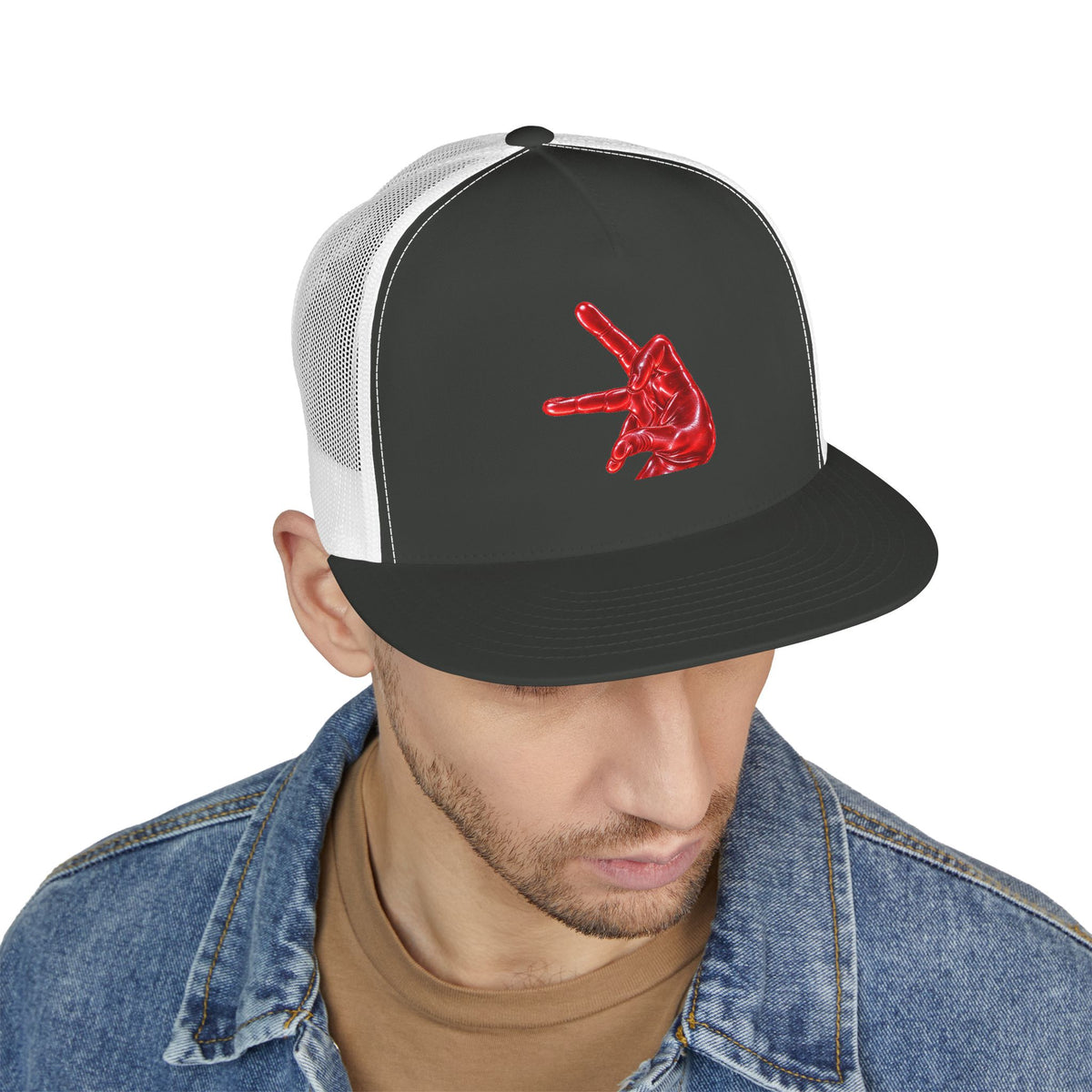 5 Panel Trucker Cap-BLOOD MONEY, HAND LOGO-SCUMMIEBEARZ™️