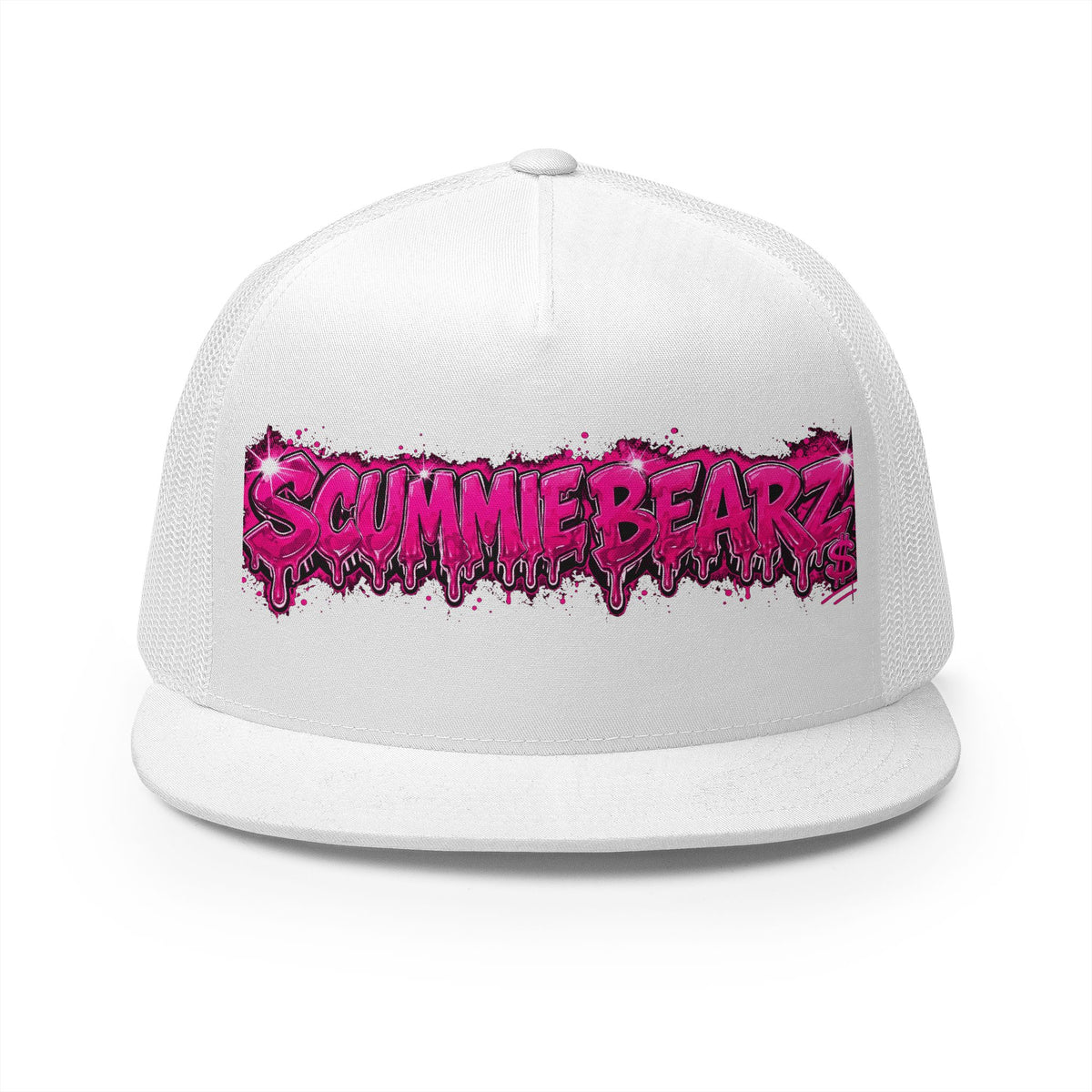 5 Panel Trucker Cap-PINK SCUMMIEBEARZ LOGO-SCUMMIEBEARZ™
