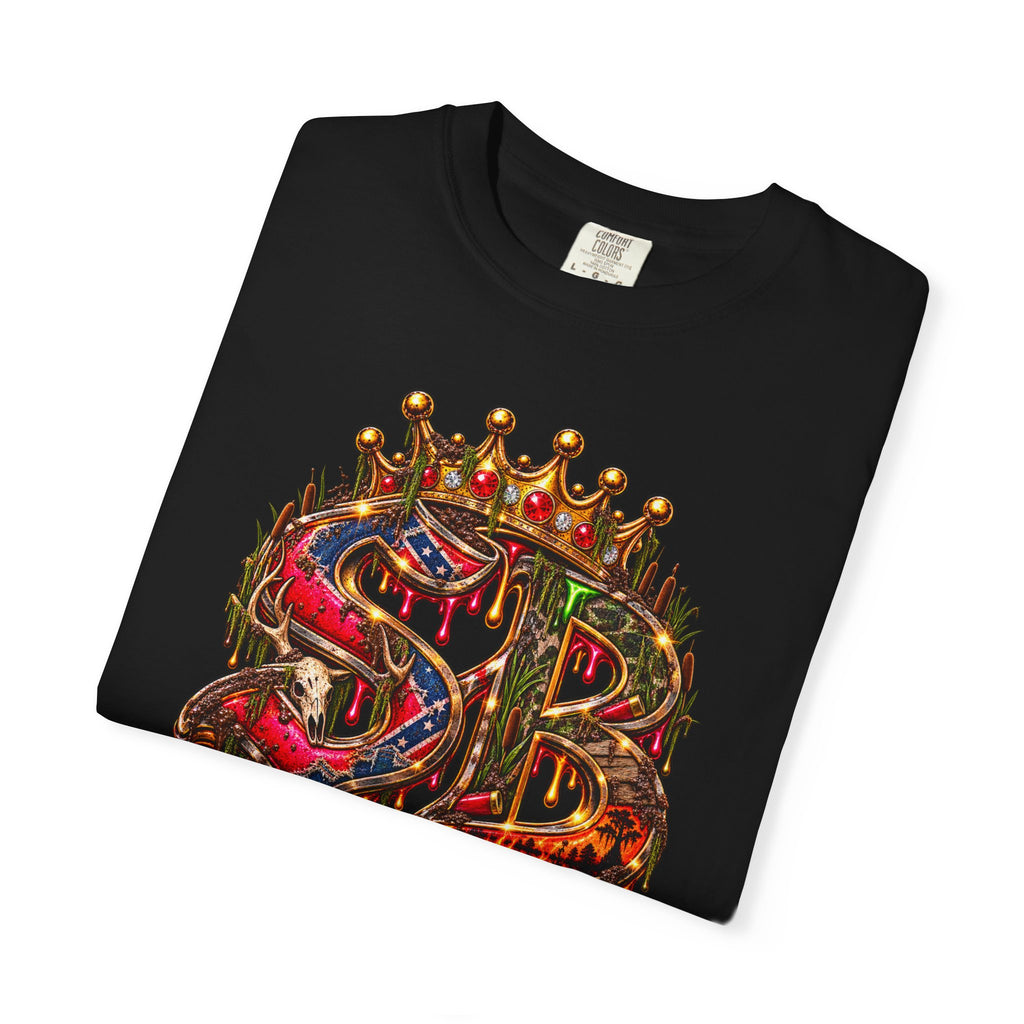 Unisex Garment-Dyed T-shirt-HILLBILLY CROWN SB LOGO HILLBILLY CASINO -SCUMMIEBEARZ™