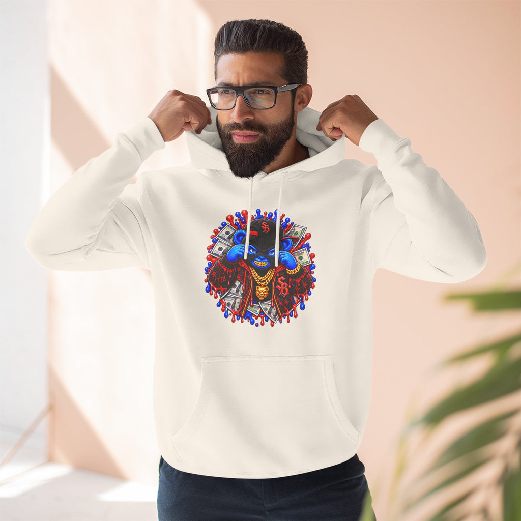 Three-Panel Fleece Hoodie-GET SERVED-SCUMMIEBEARZ™️