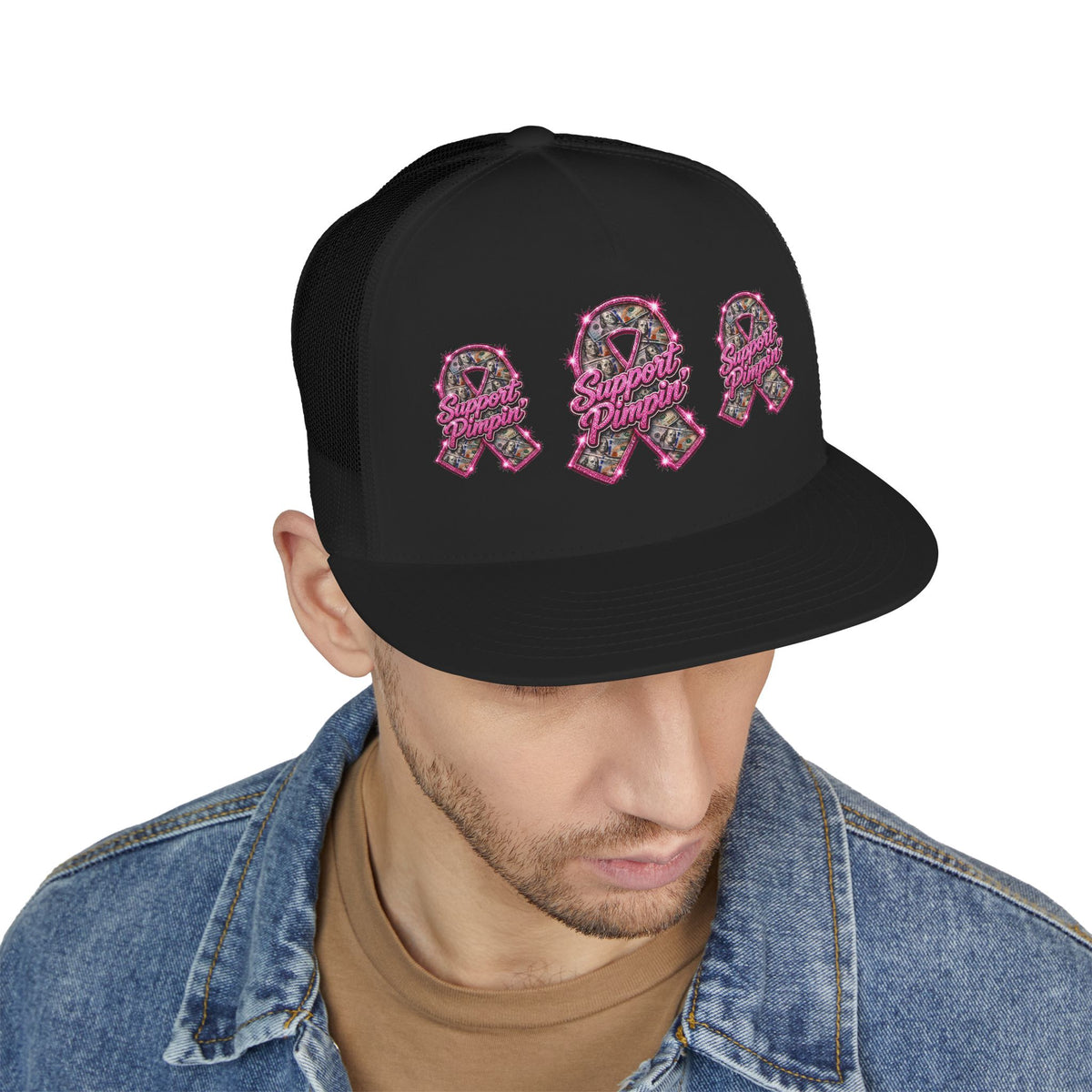 5 Panel Trucker Cap-SUPPORT PIMPIN-SCUMMIEBEARZ™