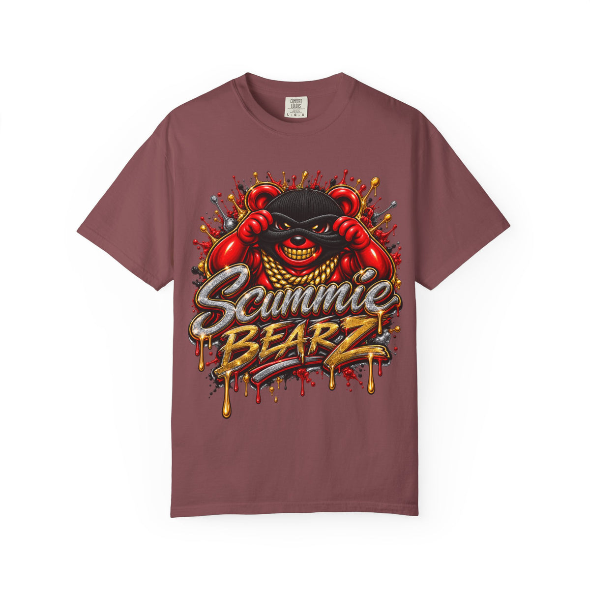 Unisex Garment-Dyed T-shirt-HELL LOST ANOTHER ONE/MASK LOGO-SCUMMIEBEARZ™
