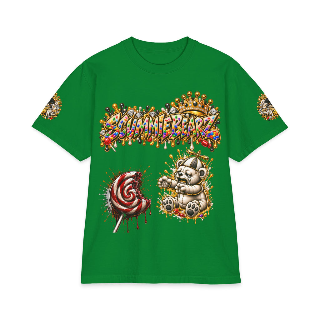 Like Stealing Candy from a Baby — White & Gold Edition | SCUMMIEBEARZ™ Shaka Wear Heavyweight Tee