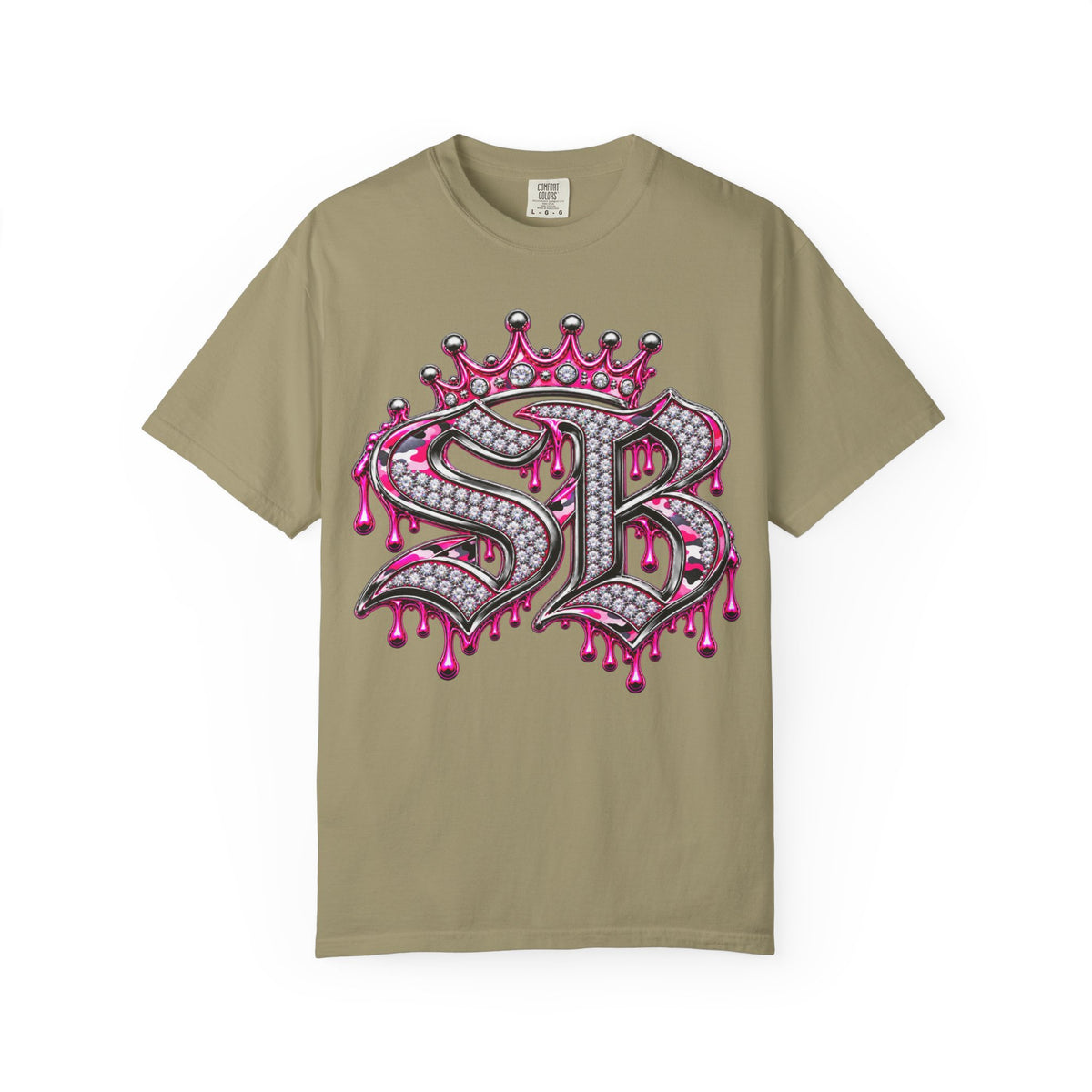 Unisex Garment-Dyed T-shirt-MONA LISA/CROWN MASK SB LOGO-SCUMMIEBEARZ™