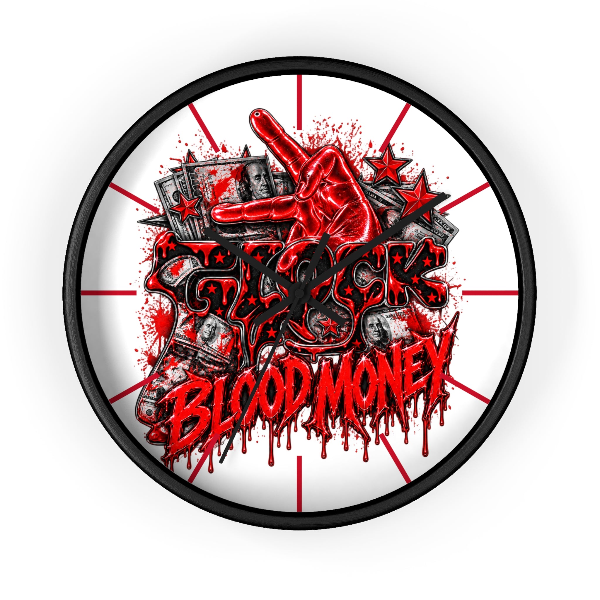 Wall Clock-Blood Money Glock-SCUMMIEBEARZ™️