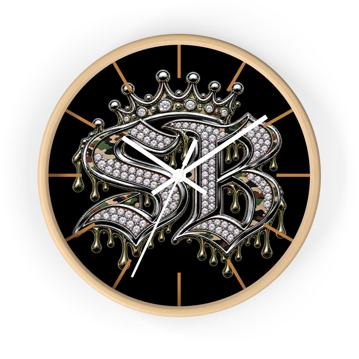 Wall Clock-CAMOUFLAGE SB LOGO-SCUMMIEBEARZ™️