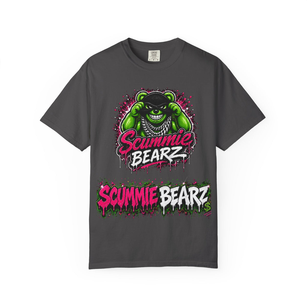 Unisex Garment-Dyed T-shirt-MASK LOGO&RATCHET-SCUMMIEBEARZ™