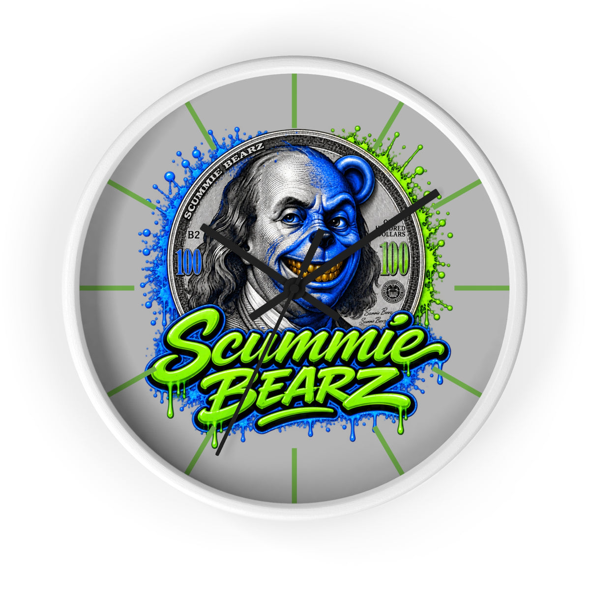 Wall Clock-BENJAMIN FRANKLIN LOGO-SCUMMIEBEARZ™️