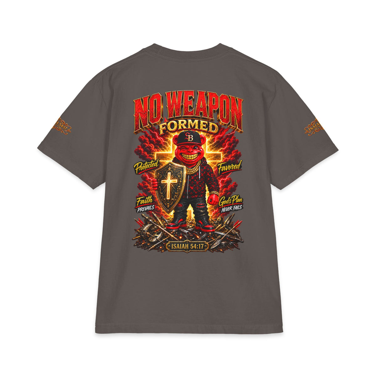 No Weapon Forged | SCUMMIEBEARZ™ Shaka Wear Heavyweight Tee