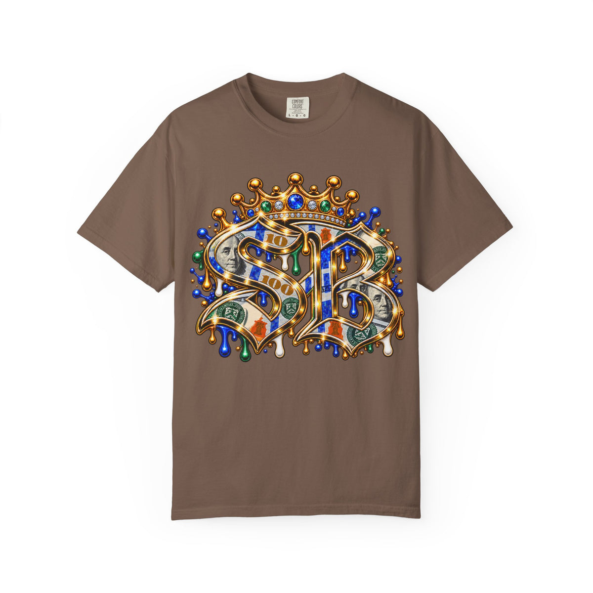Unisex Garment-Dyed T-SHIRT-MONEY HUNGRY/SB LOGO-SCUMMIEBEARZ™