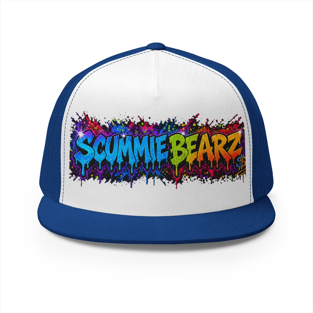 5 Panel Trucker Cap-RAINBOW SCUMMIEBEARZ LOGO-SCUMMIEBEARZ™