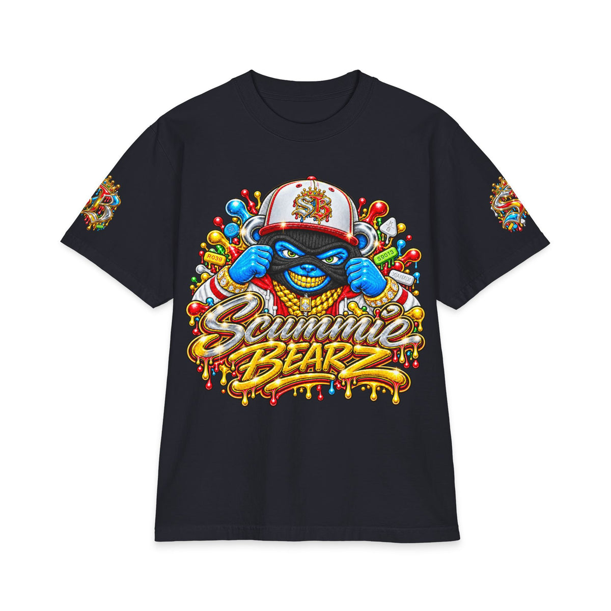Unisex Max Heavyweight Short Sleeve-GET YOUR MIND RIGHT RED REMIX-SCUMMIEBEARZ™️