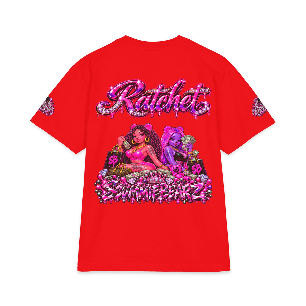 Ratchet — Pink/Purple | SCUMMIEBEARZ™ Shaka Wear Heavyweight Tee