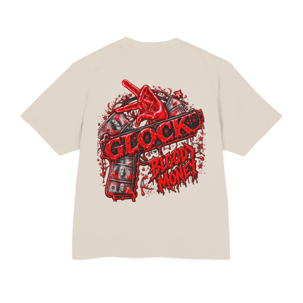 Unisex Urban Heavy Tee-BLOOD MONEY — MONEY, PRESSURE & STREET LOYALTY 🩸💵🔥-SCUMMIEBEARZ™️