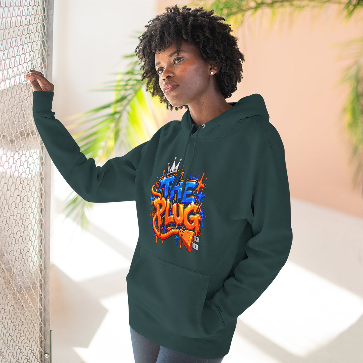 Three-Panel Fleece Hoodie-THE PLUG-SCUMMIEBEARZ™️