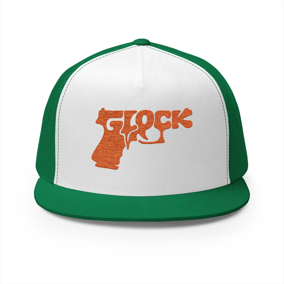 5 Panel Trucker Cap-ORANGE GLOCK LOGO-SCUMMIEBEARZ™️
