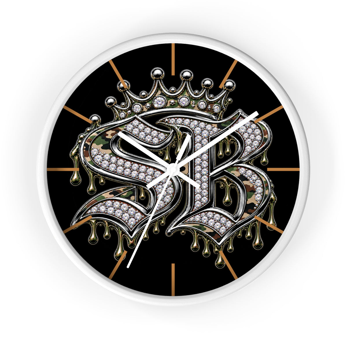 Wall Clock-CAMOUFLAGE SB LOGO-SCUMMIEBEARZ™️