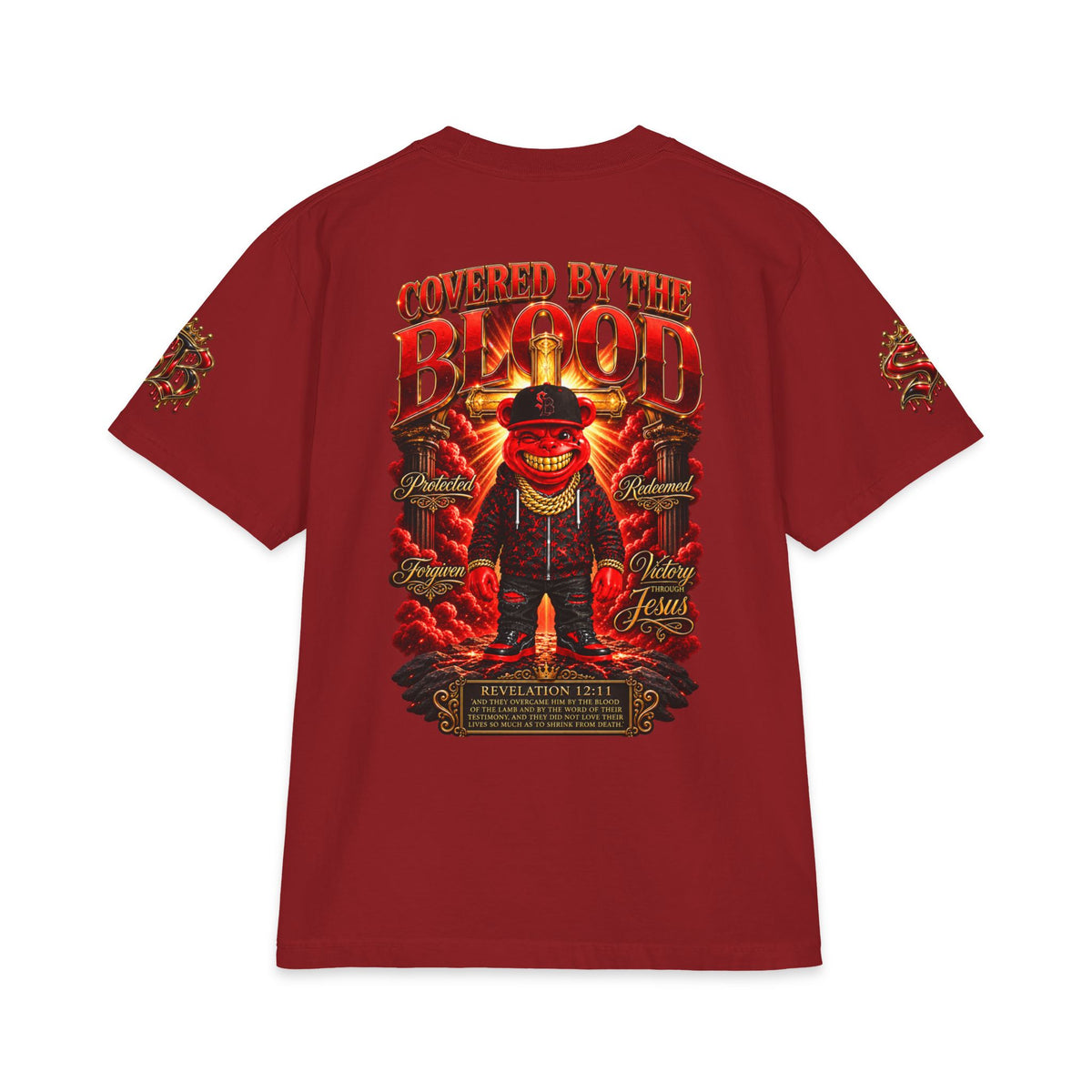 Covered by the Blood | SCUMMIEBEARZ™ Shaka Wear Heavyweight Tee