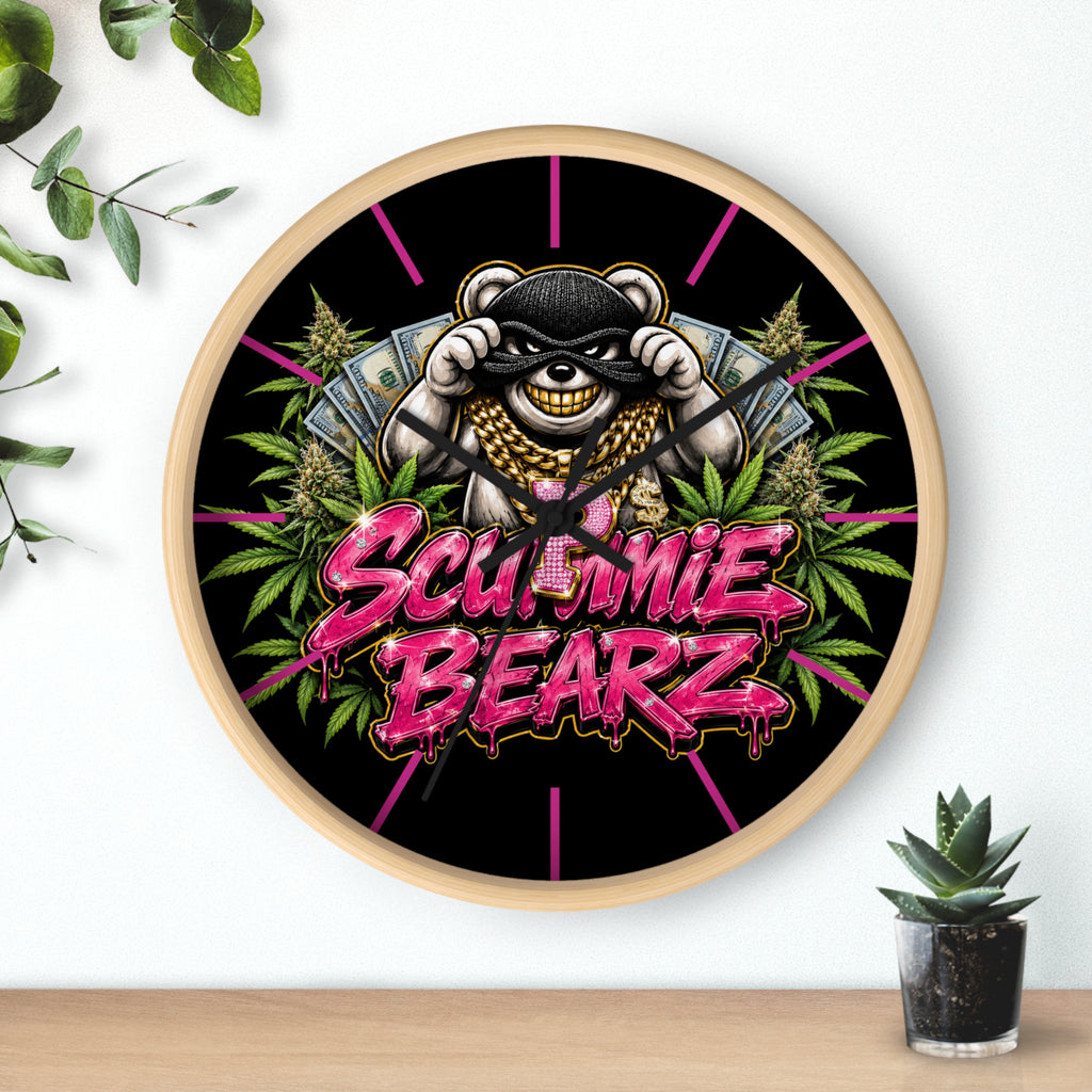 Wall Clock-Weed Logo-SCUMMIEBEARZ™️