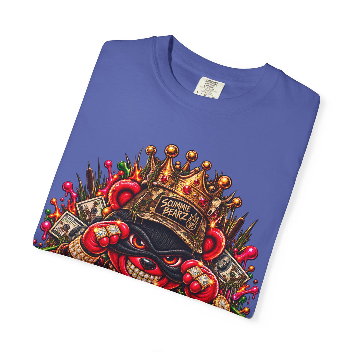 Unisex Garment-Dyed T-shirt-HILLBILLY cROWN MASK/GLOCK LOGO-SCUMMIEBEARZ™️