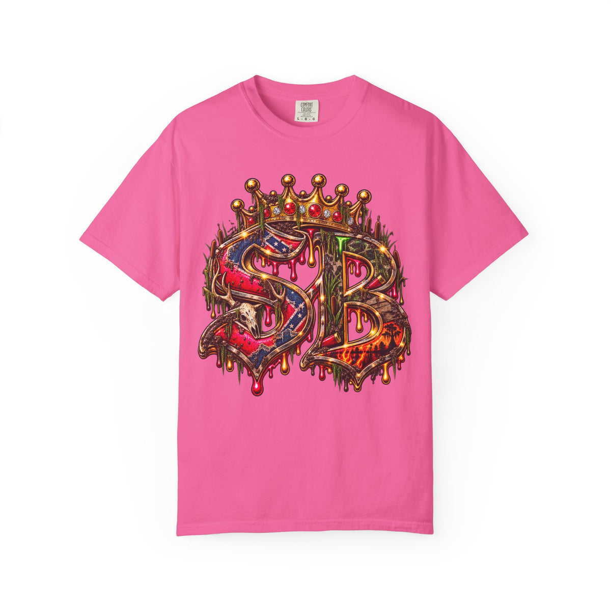Unisex Garment-Dyed T-SHIRT-HILLBILLY GLOCK/SB CROWN LOGO-SCUMMIEBEARZ™
