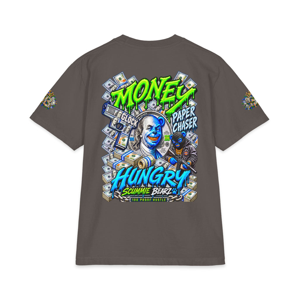 Money Hungry — Alternate Layout | SCUMMIEBEARZ™ Shaka Wear Heavyweight Tee