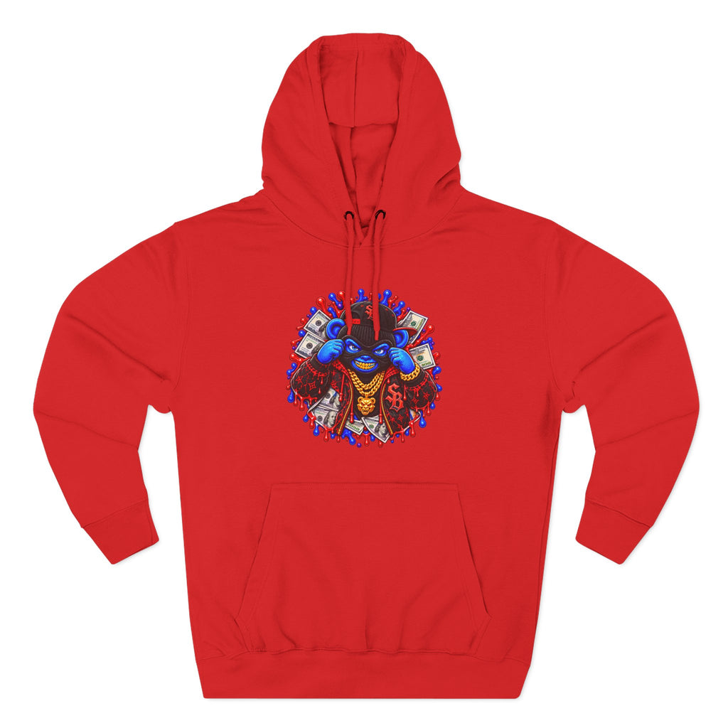 Three-Panel Fleece Hoodie-GET SERVED-SCUMMIEBEARZ™️