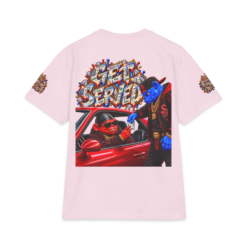 Get Served Red/Blue Remix | SCUMMIEBEARZ™ Shaka Wear Heavyweight Tee
