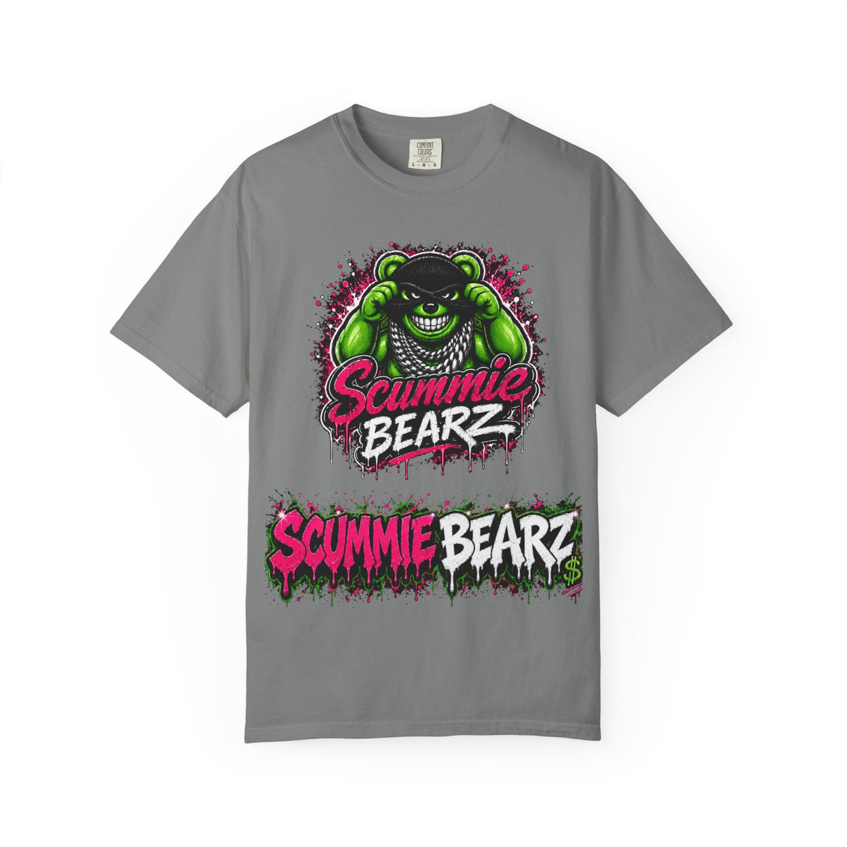 Unisex Garment-Dyed T-shirt-MASK LOGO&RATCHET-SCUMMIEBEARZ™