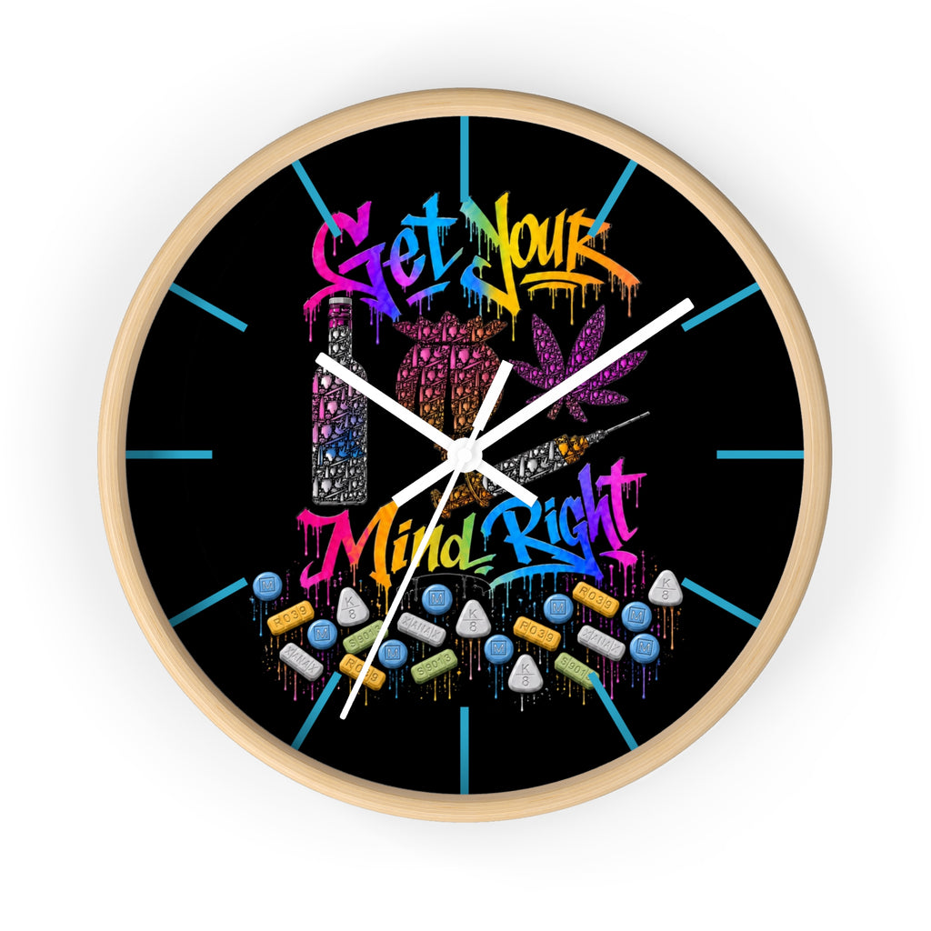 Wall Clock -Get your mind right-SCUMMIEBEARZ™️