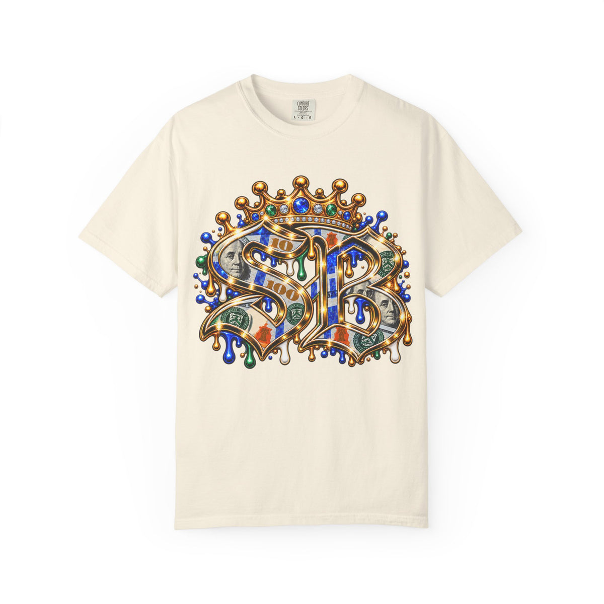 Unisex Garment-Dyed T-SHIRT-MONEY HUNGRY/SB LOGO-SCUMMIEBEARZ™
