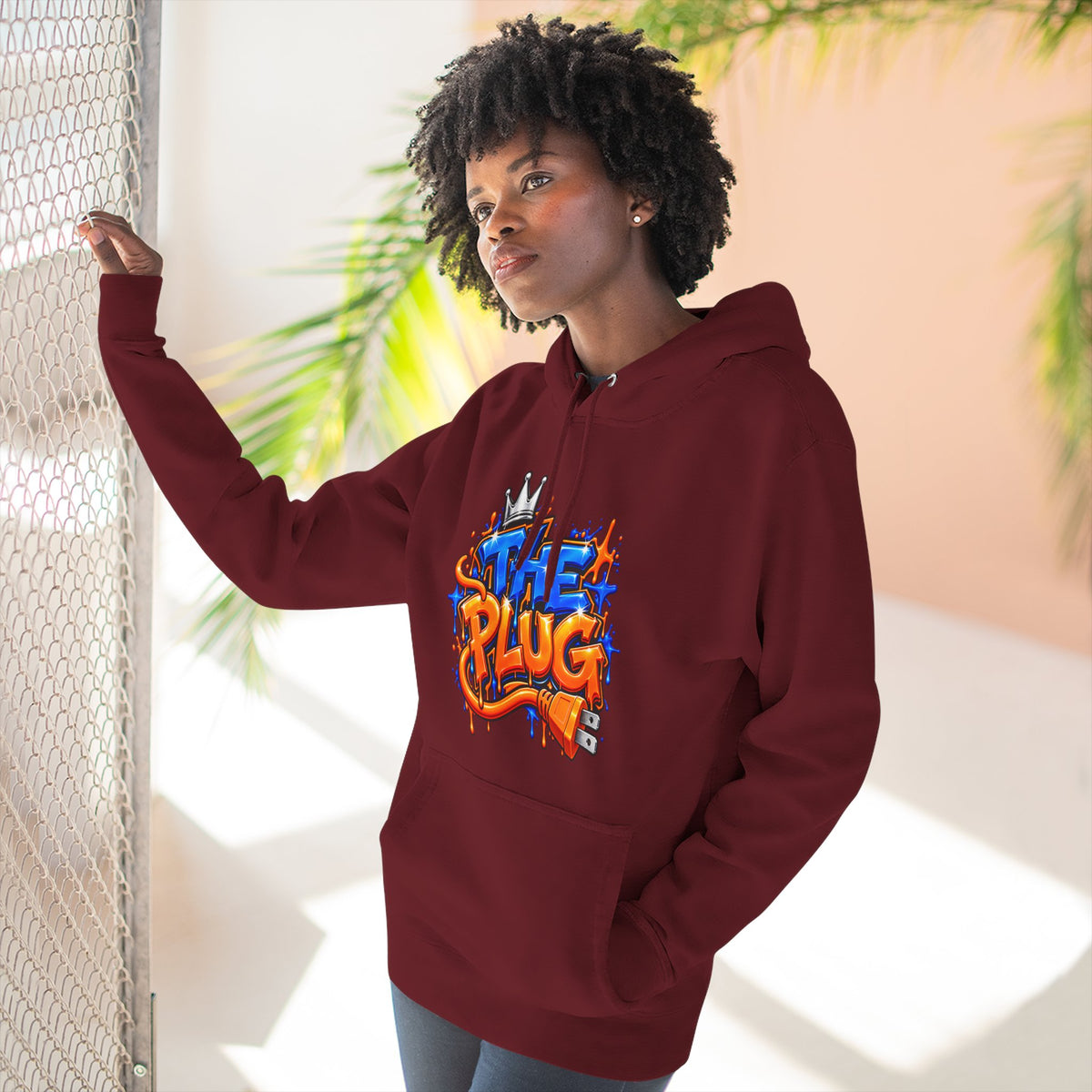 Three-Panel Fleece Hoodie-THE PLUG-SCUMMIEBEARZ™️