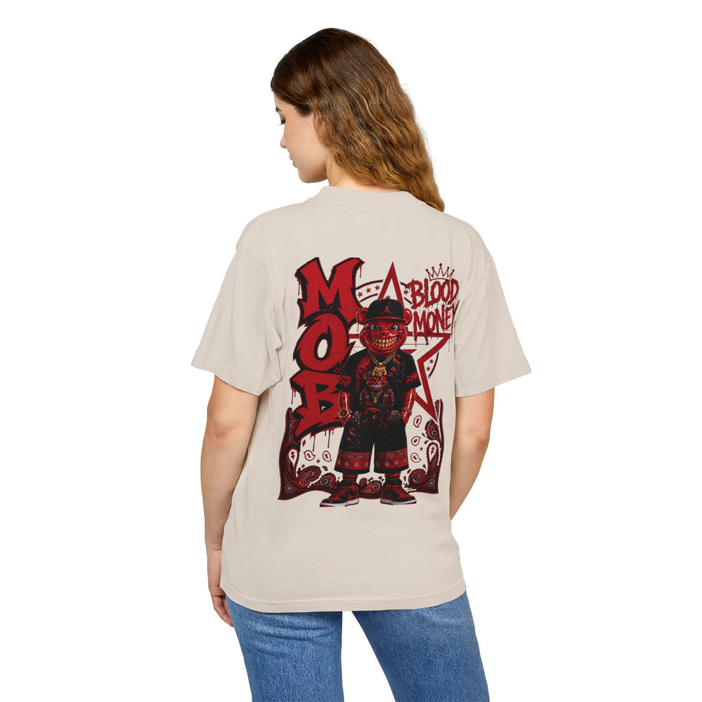 Unisex Urban Heavy Tee-BLOOD MONEY-™ | GANG GANG STREETWEAR TEE 🩸💰🐻-SCUMMIEBEARZ™️