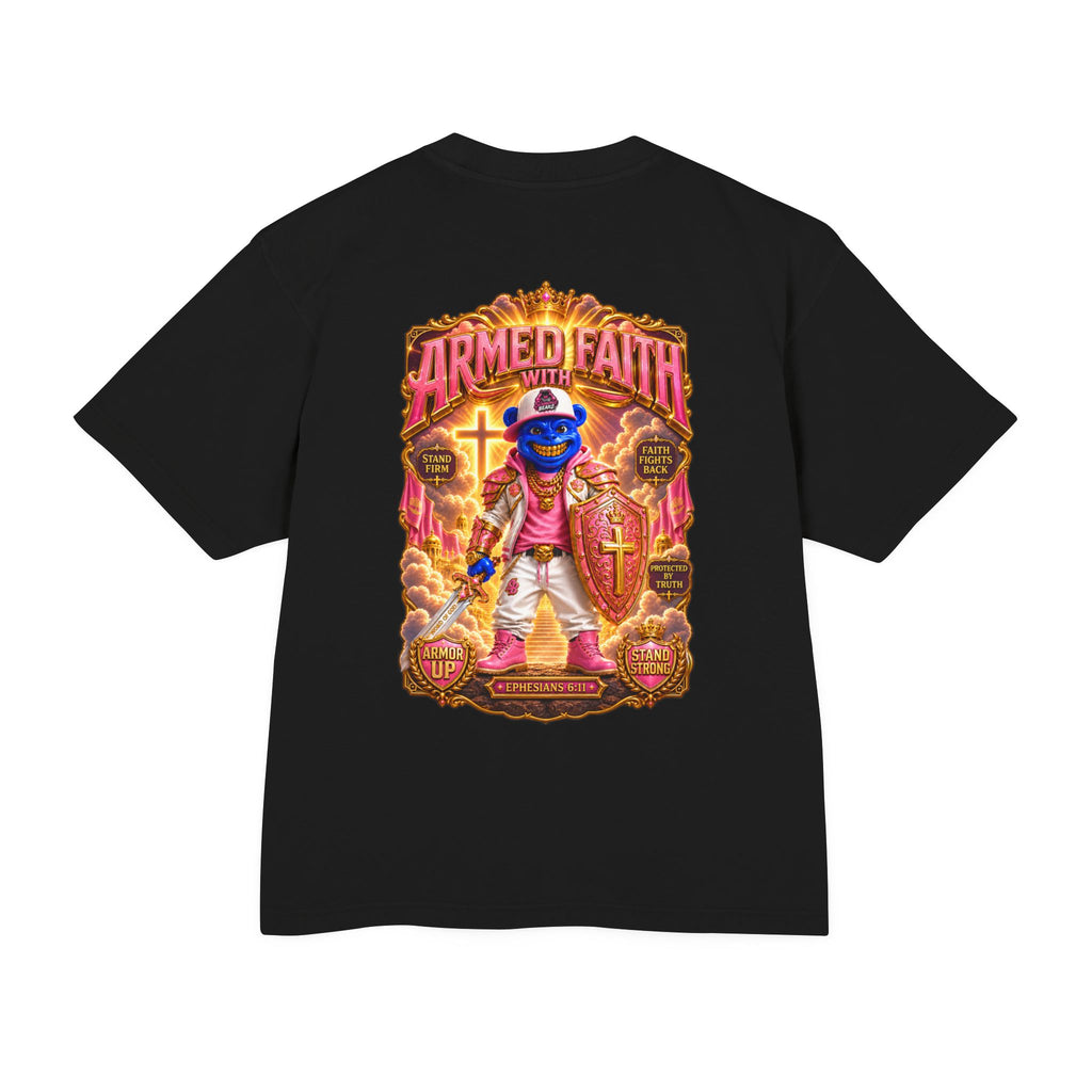 Unisex Urban Heavy Tee ARMORED FAITH™ | FAITH FIGHTS BACK CHRISTIAN STREETWEAR TEE-SCUMMIEBEARZ™️