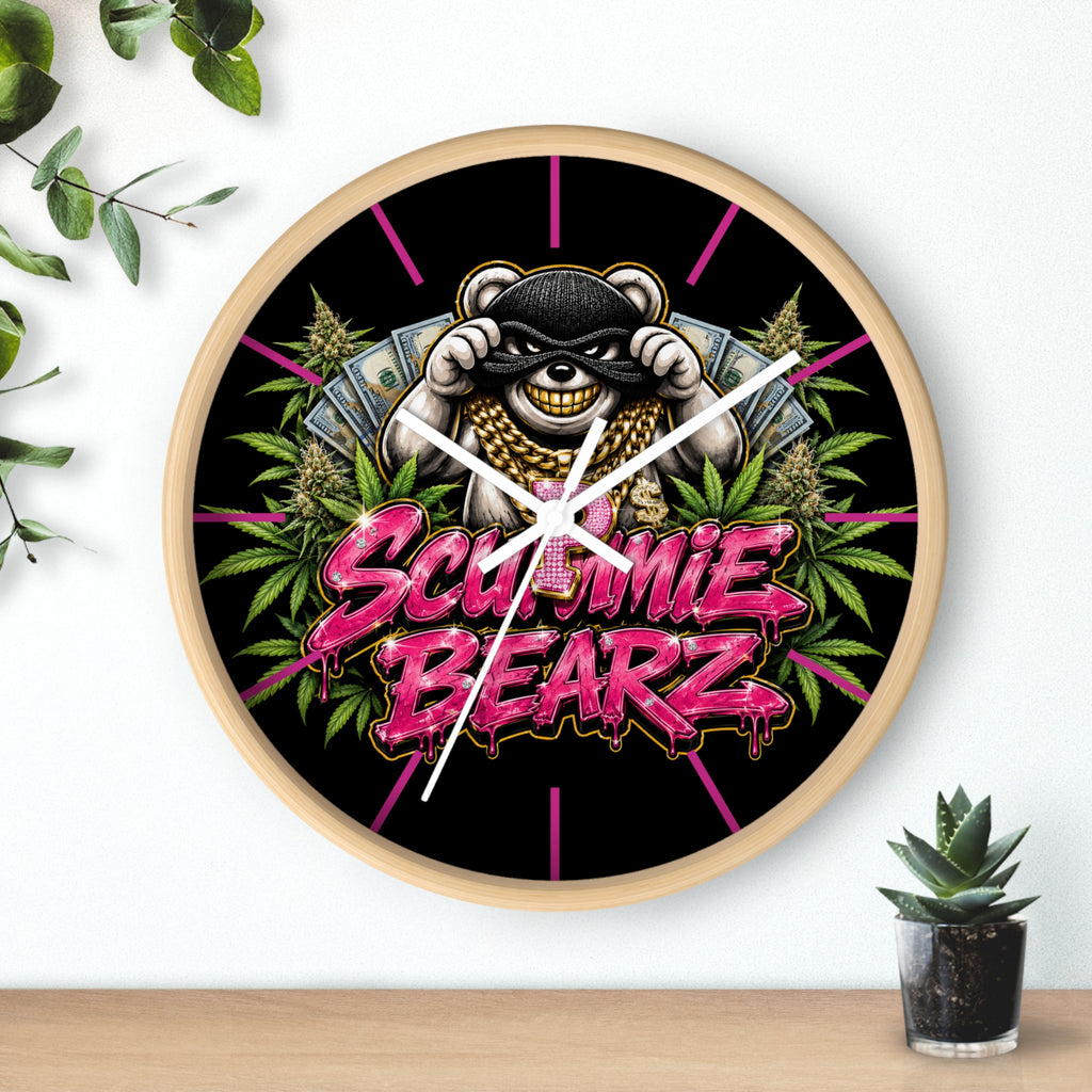 Wall Clock-Weed Logo-SCUMMIEBEARZ™️