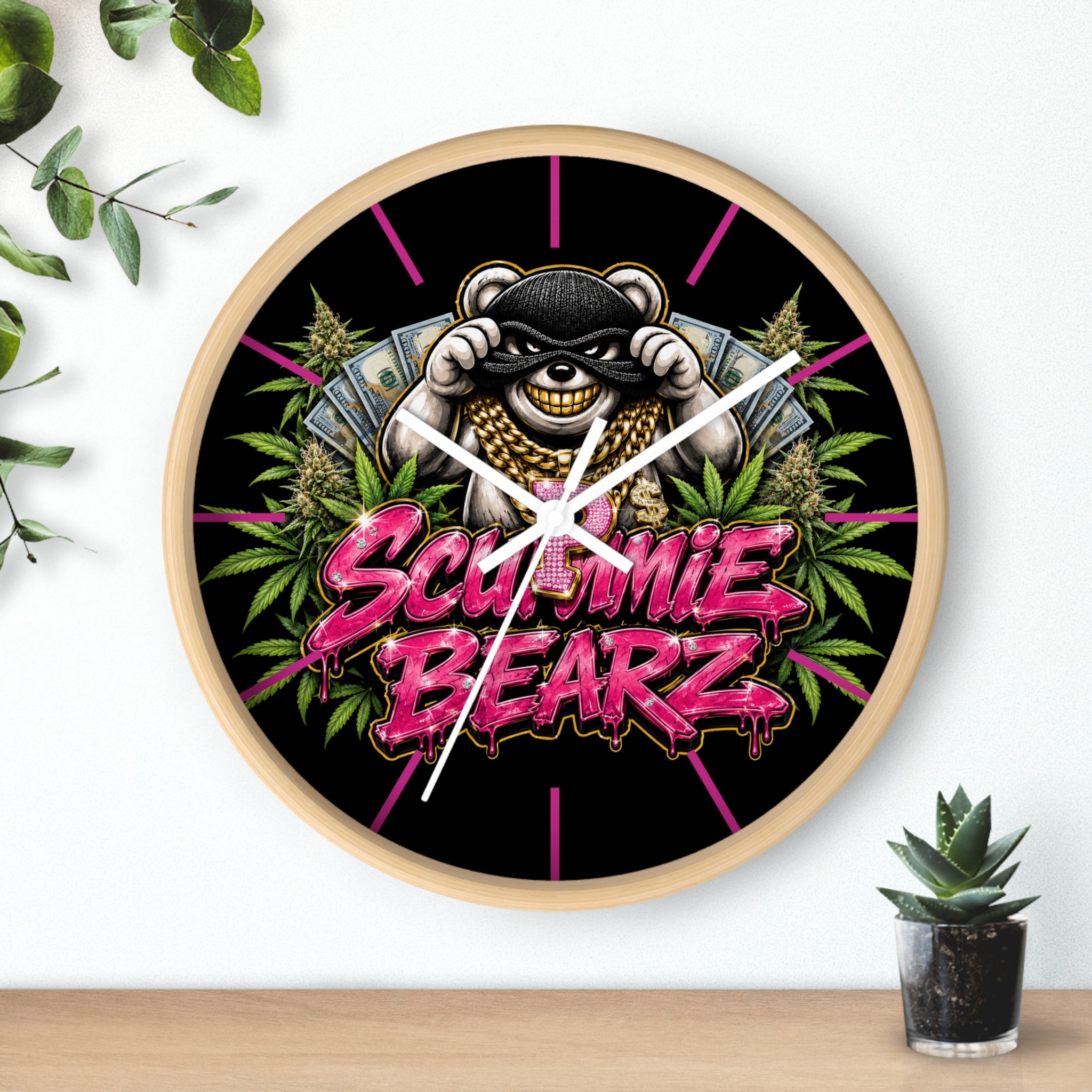 Wall Clock-Weed Logo-SCUMMIEBEARZ™️