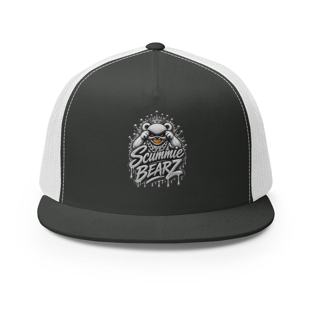 5 Panel Trucker Cap-SILVER MASK LOGO-SCUMMIEBEARZ™
