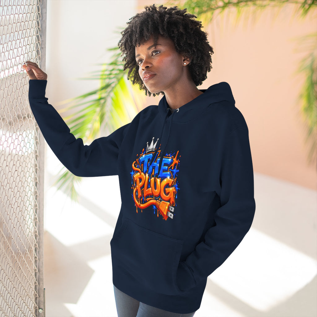 Three-Panel Fleece Hoodie-THE PLUG-SCUMMIEBEARZ™️