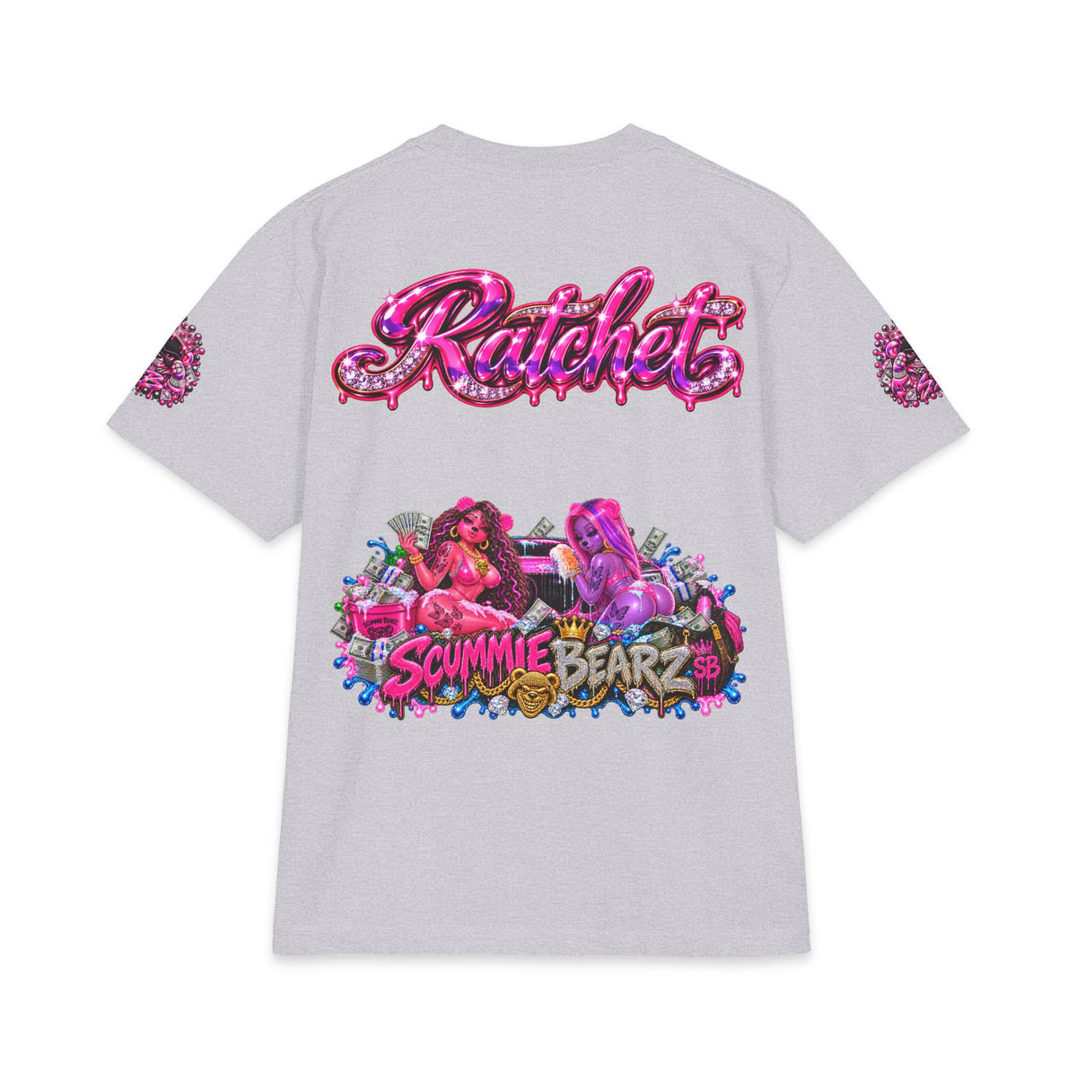 SB Ratchet — Pink/Purple Scummie Girls | SCUMMIEBEARZ™ Shaka Wear Heavyweight Tee