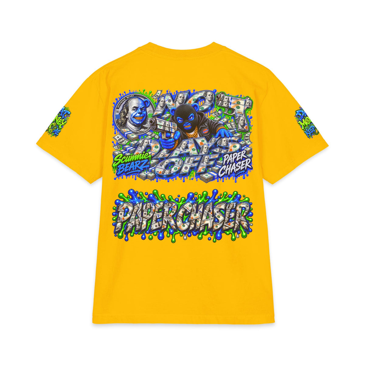 No Days Off Green Remix | SCUMMIEBEARZ™ Shaka Wear Heavyweight Tee